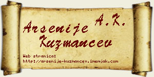Arsenije Kuzmančev vizit kartica